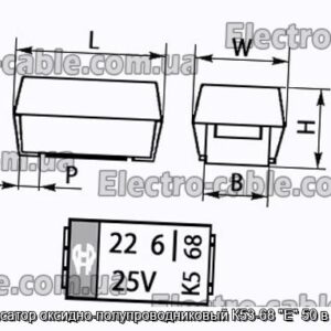 Конденсатор оксидно-напівпровідниковий К53-68 E 50 в 15 мкФ - фотографія №1.