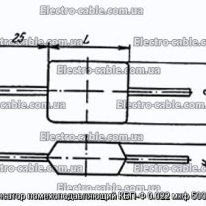 Конденсатор помехоподавляющий КБП-Ф 0.022 мкф 500 в 20 А - фотография № 1.