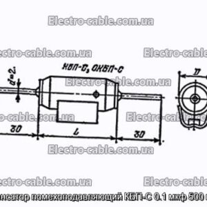 Конденсатор помехоподавляющий КБП-С 0.1 мкф 500 в 20 А - фотография № 1.