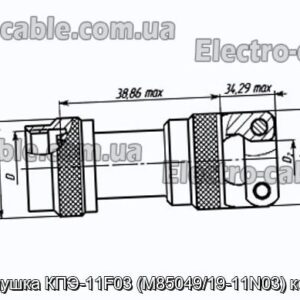 Заглушка КПЕ-11F03 (M85049/19-11N03) кожух - фотографія №1.