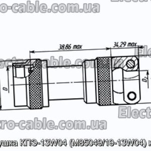 Заглушка КПЕ-13W04 (M85049/19-13W04) кожух - фотографія №1.