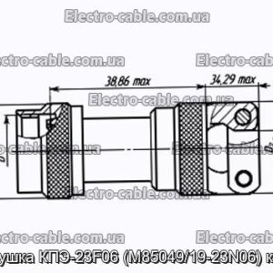 Заглушка КПЕ-23F06 (M85049/19-23N06) кожух - фотографія №1.