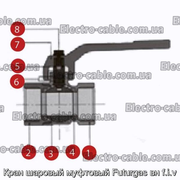 Кран шаровый муфтовый Futurgas вн f.i.v - фотография № 2.