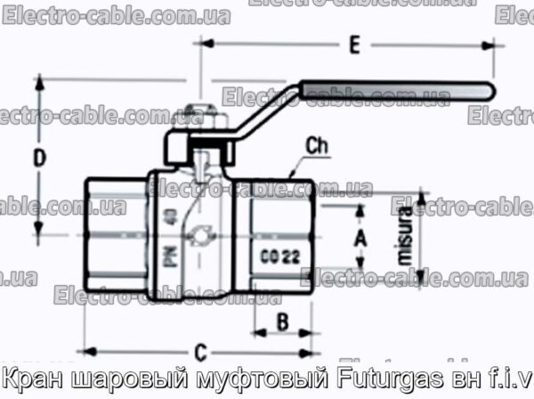 Кран шаровый муфтовый Futurgas вн f.i.v - фотография № 3.