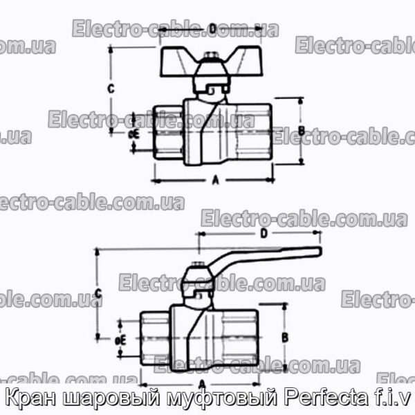 Кран шаровый муфтовый Perfecta f.i.v - фотография № 3.