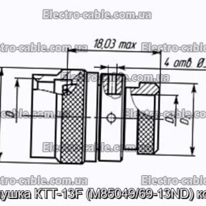 Заглушка КТТ-13F (M85049/69-13ND) кожух - фотографія №1.