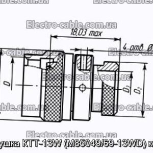 Заглушка КТТ-13W (M85049/69-13WD) кожух - фотографія №1.