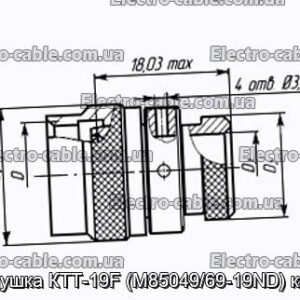 Заглушка КТТ-19F (M85049/69-19ND) кожух - фотография № 1.