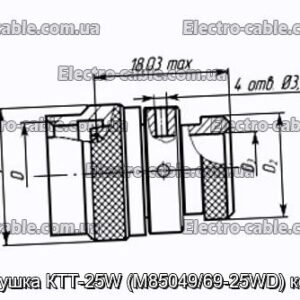 Заглушка КТТ-25W (M85049/69-25WD) кожух - фотографія №1.