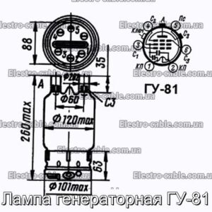 Лампа генераторная ГУ-81 - фотография № 1.