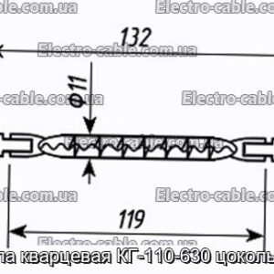 Лампа кварцевая КГ-110-630 цоколь R7s - фотография № 1.