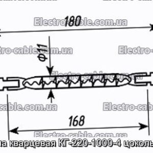 Лампа кварцевая КГ-220-1000-4 цоколь R7s - фотография № 1.