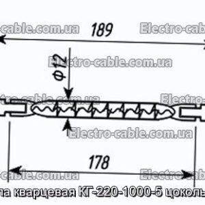 Лампа кварцевая КГ-220-1000-5 цоколь R7s - фотография № 1.