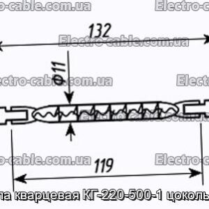 Лампа кварцевая КГ-220-500-1 цоколь R7s - фотография № 1.