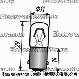 Лампа миниатюрная МН-36-0.12 В9s/14 - фотография № 1.