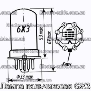 Лампа пальчиковая 6Ж3 - фотография № 1.