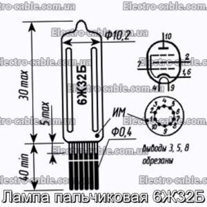 Лампа пальчиковая 6Ж32Б - фотография № 1.