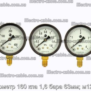 Манометр 160 кпа 1,6 бара 63мм; м12х1,5 - фотография № 1.