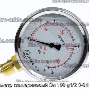 Манометр глицериновый Dn 100 g1/2 0-0100bar - фотография № 1.