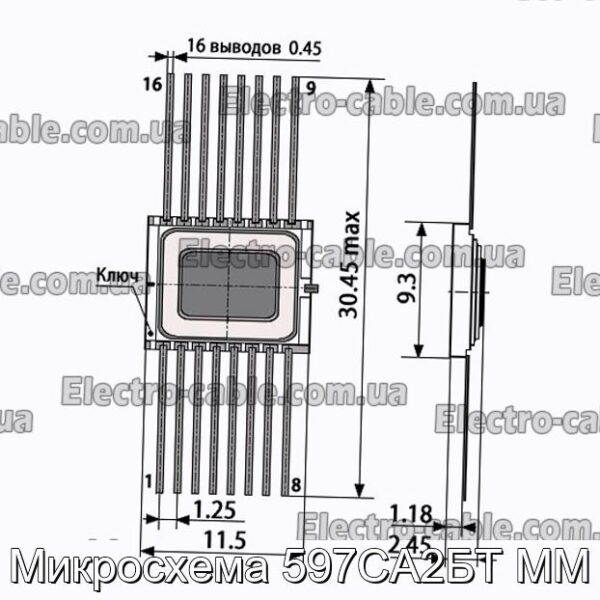 Микросхема 597СА2БТ ММ - фотография № 1.