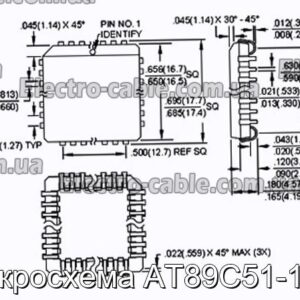 Микросхема AT89C51-12JI - фотография № 1.