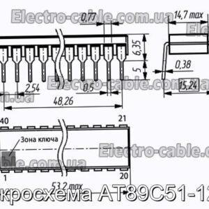 Микросхема AT89C51-12PI - фотография № 1.