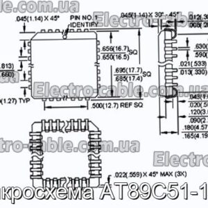 Микросхема AT89C51-16JI - фотография № 1.