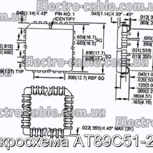 Микросхема AT89C51-24JI - фотография № 1.