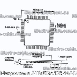 Микросхема ATMEGA128-16AC - фотография № 1.