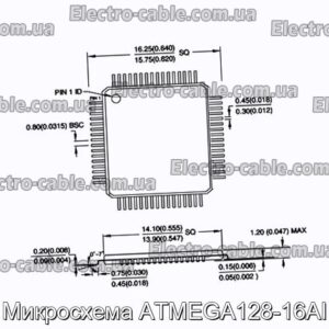 Микросхема ATMEGA128-16AI - фотография № 1.