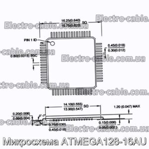 Микросхема ATMEGA128-16AU - фотография № 1.