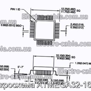 Мікросхема ATMEGA32-16AU – фотографія №1.