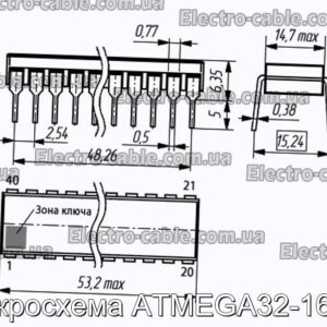 Мікросхема ATMEGA32-16PU – фотографія №1.