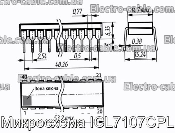 Мікросхема ICL7107CPL – фотографія №1.