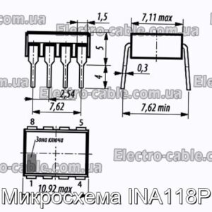 Мікросхема INA118P – фотографія №1.