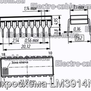 Микросхема LM3914N-1 - фотография № 1.