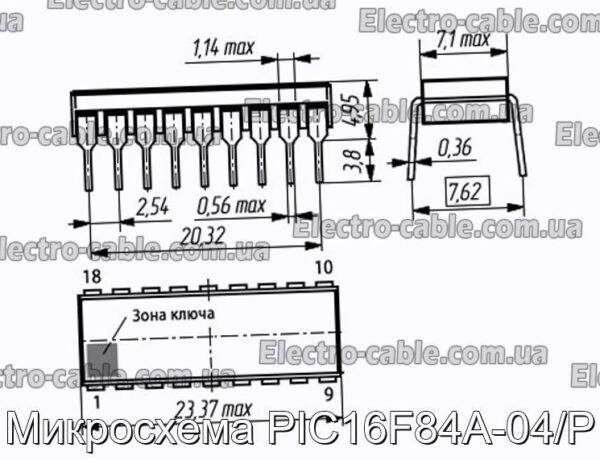 Микросхема PIC16F84A-04/P - фотография № 1.