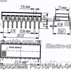 Микросхема PIC16F84A-04I/P - фотография № 1.