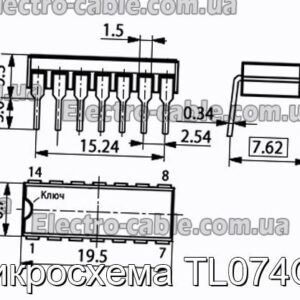 Мікросхема TL074CN – фотографія №1.