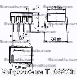 Мікросхема TL082CN – фотографія №1.