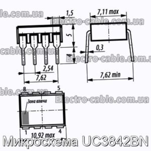 Микросхема UC3842BN - фотография № 1.