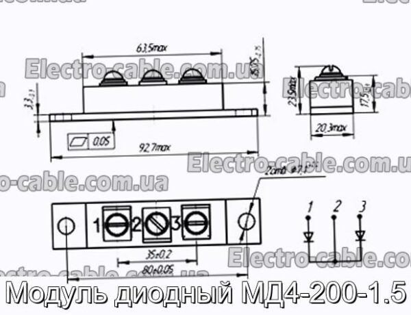 Модуль диодный МД4-200-1.5 - фотография № 1.