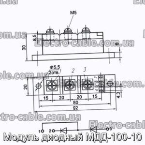 Модуль диодный МДД-100-10 - фотография № 1.