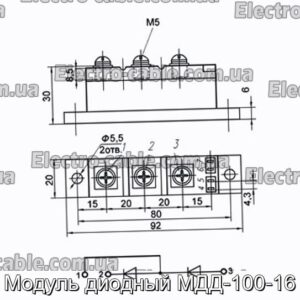 Модуль диодный МДД-100-16 - фотография № 1.