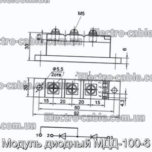 Модуль диодный МДД-100-6 - фотография № 1.