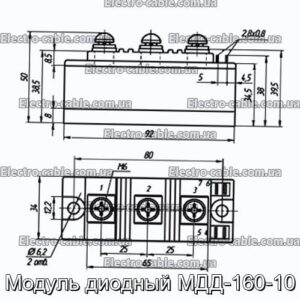 Модуль диодный МДД-160-10 - фотография № 1.