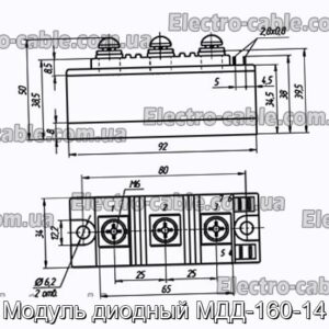 Модуль диодный МДД-160-14 - фотография № 1.