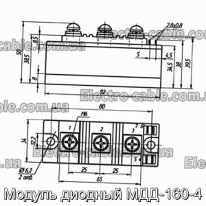 Модуль диодный МДД-160-4 - фотография № 1.