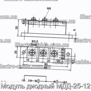 Модуль диодный МДД-25-12 - фотография № 1.