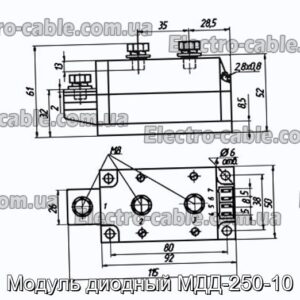 Модуль диодный МДД-250-10 - фотография № 1.